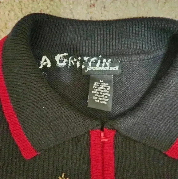 Jason Maxwell Zip Up Cardigan Sweater Christmas Sequin Birds Mistletoe Size M - Picture 4 of 5